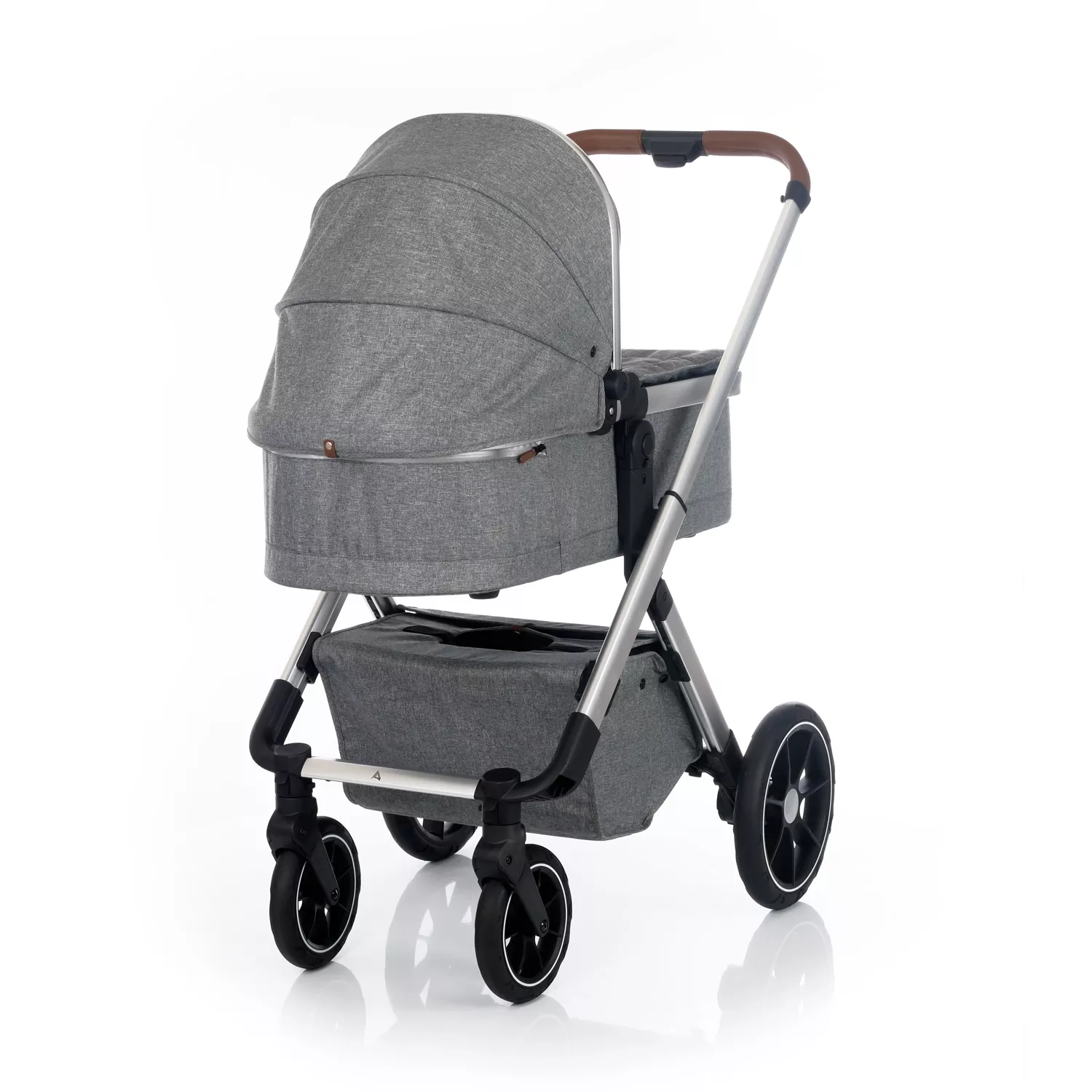 Der BEQOONI Kinderwagen. Be the change. Farbe Sparkling Grey Kombi-Paket 2  in 1 Essential Set (Babywanne + Sportsitz)